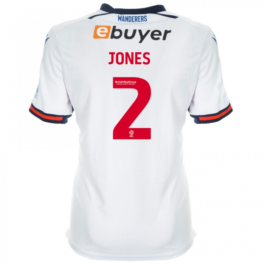 Niño Camiseta Gethin Jones #2 Blanco 1ª Equipación 2024/25 La Camisa México