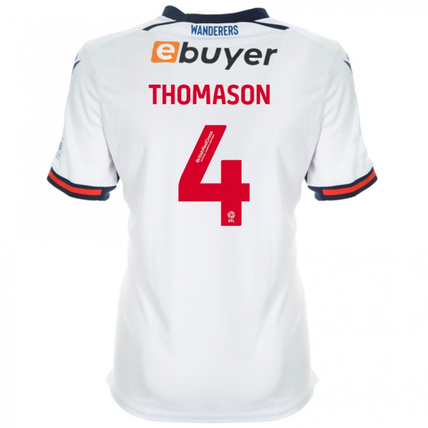 Niño Camiseta George Thomason #4 Blanco 1ª Equipación 2024/25 La Camisa México