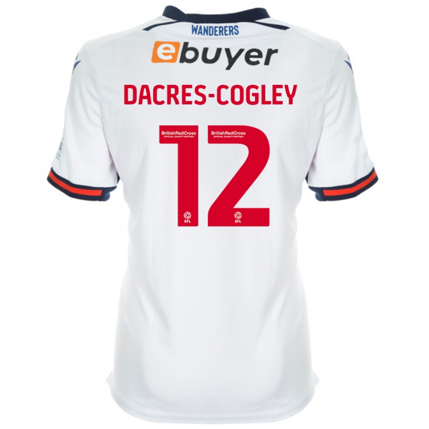 Niño Camiseta Josh Dacres-Cogley #12 Blanco 1ª Equipación 2024/25 La Camisa México