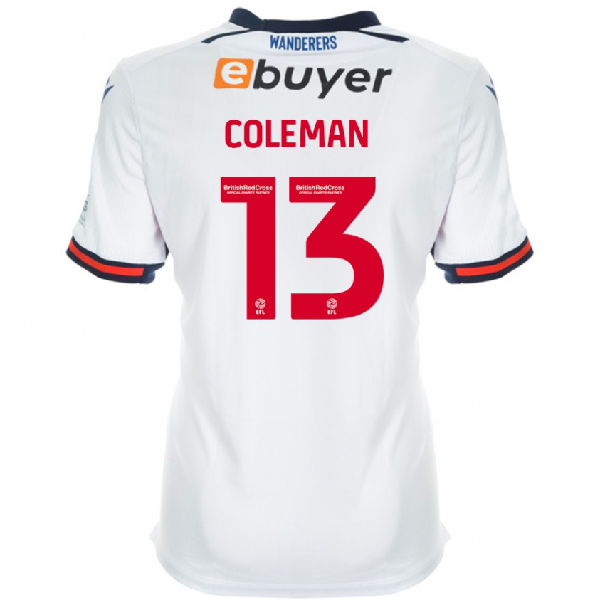 Niño Camiseta Joel Coleman #13 Blanco 1ª Equipación 2024/25 La Camisa México