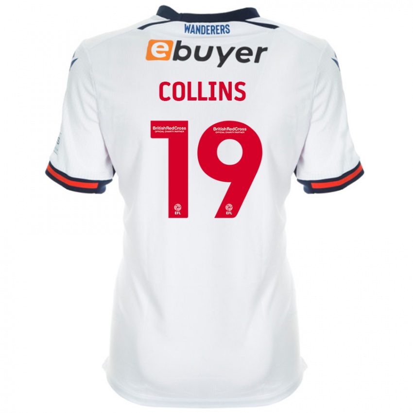 Niño Camiseta Aaron Collins #19 Blanco 1ª Equipación 2024/25 La Camisa México