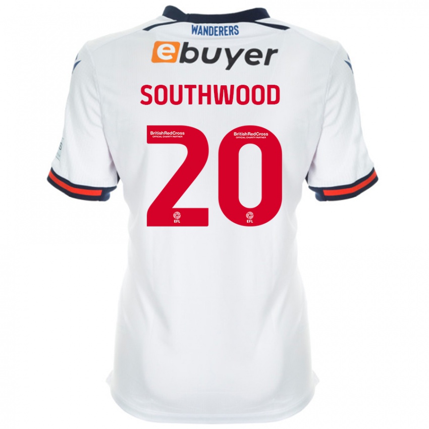 Niño Camiseta Luke Southwood #20 Blanco 1ª Equipación 2024/25 La Camisa México