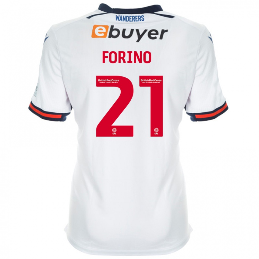 Niño Camiseta Chris Forino #21 Blanco 1ª Equipación 2024/25 La Camisa México