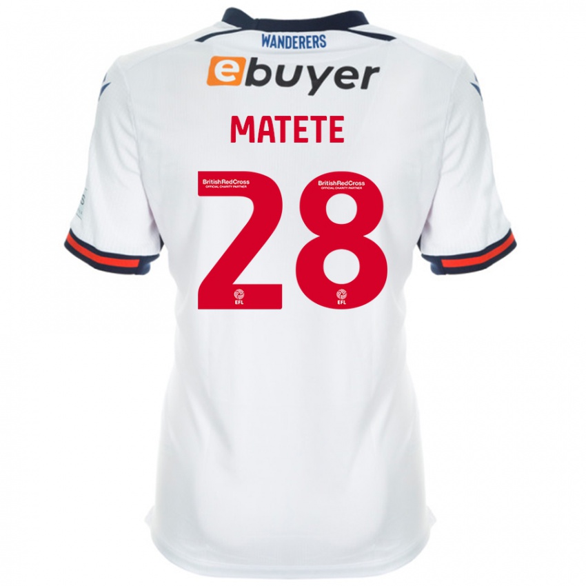 Niño Camiseta Jay Matete #28 Blanco 1ª Equipación 2024/25 La Camisa México