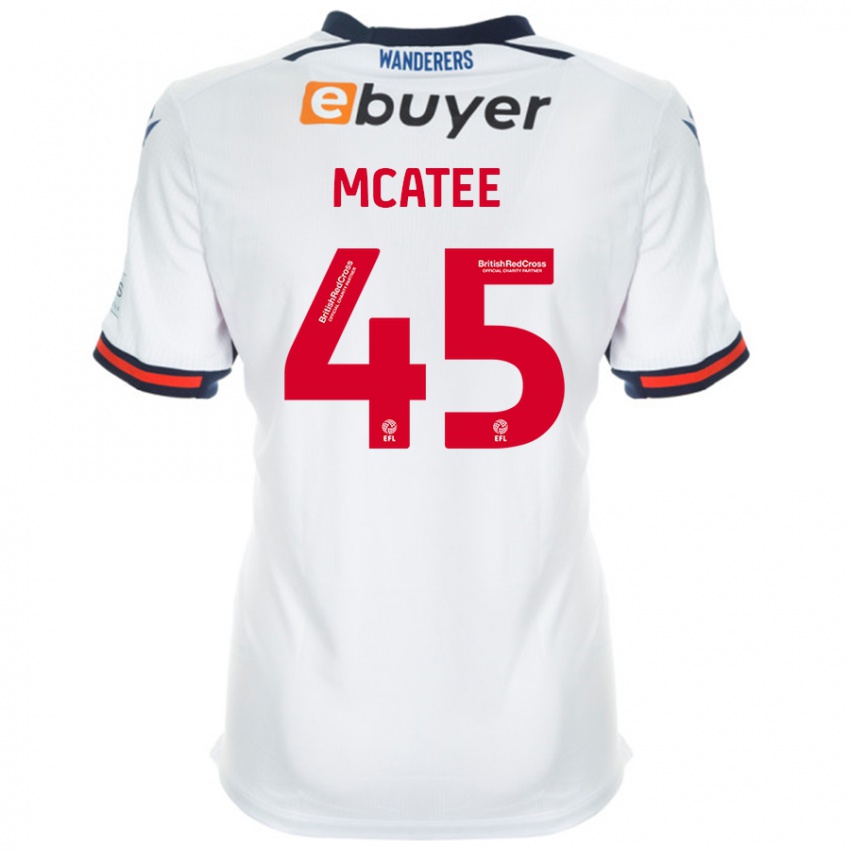 Niño Camiseta John Mcatee #45 Blanco 1ª Equipación 2024/25 La Camisa México