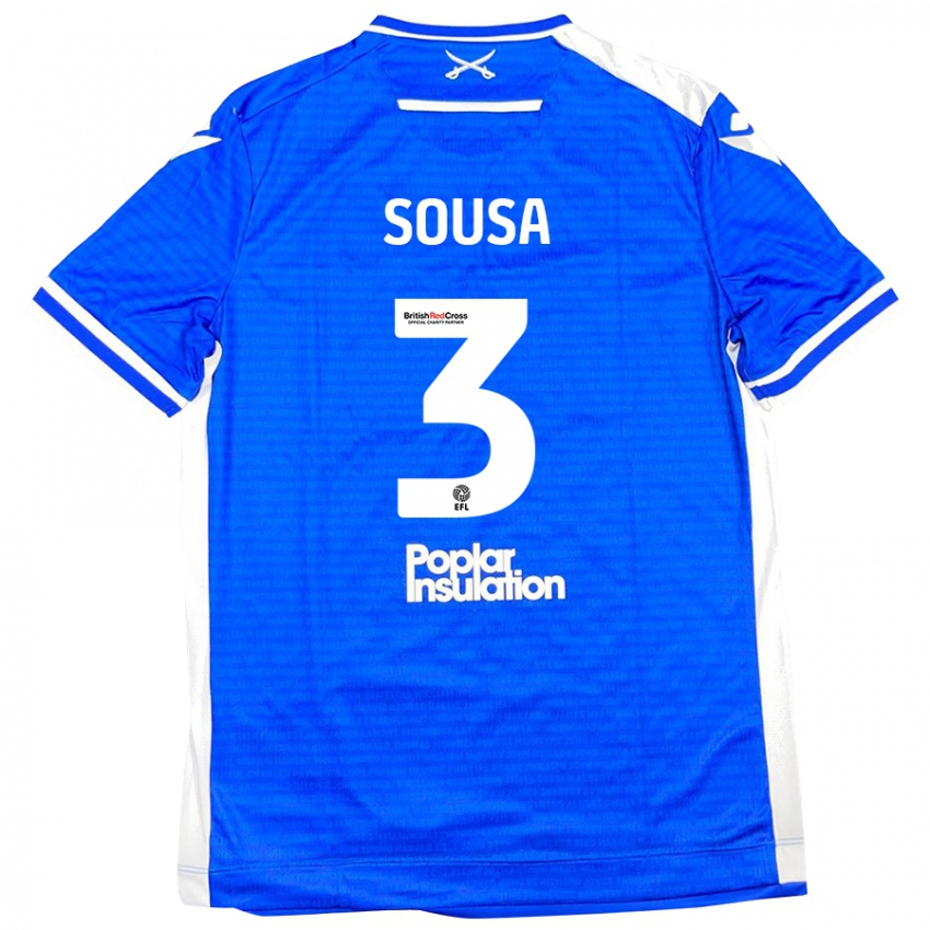 Niño Camiseta Lino Sousa #3 Azul Blanco 1ª Equipación 2024/25 La Camisa México