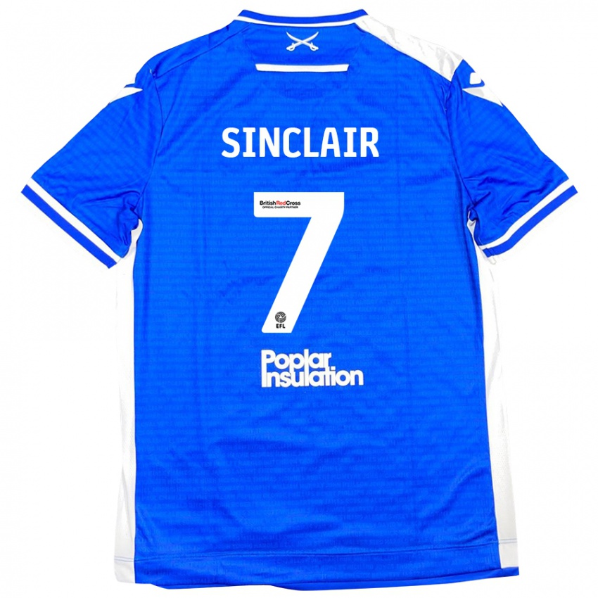 Niño Camiseta Scott Sinclair #7 Azul Blanco 1ª Equipación 2024/25 La Camisa México