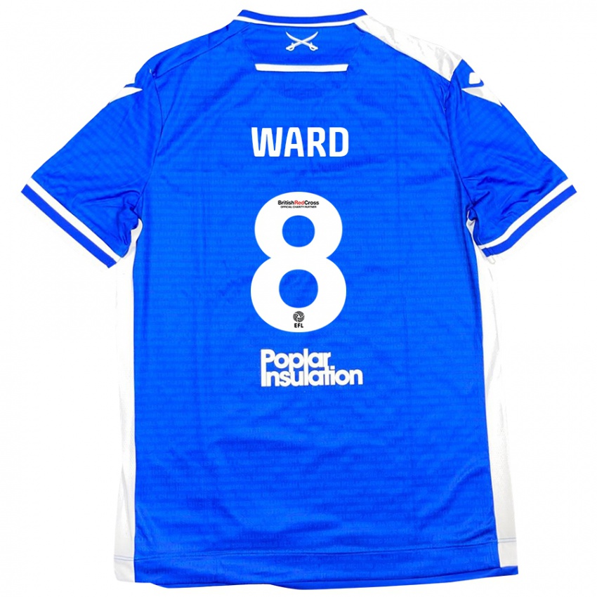 Niño Camiseta Grant Ward #8 Azul Blanco 1ª Equipación 2024/25 La Camisa México