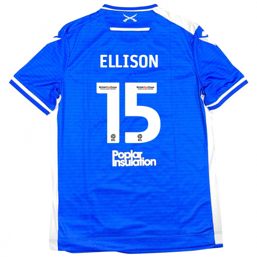 Niño Camiseta Dan Ellison #15 Azul Blanco 1ª Equipación 2024/25 La Camisa México