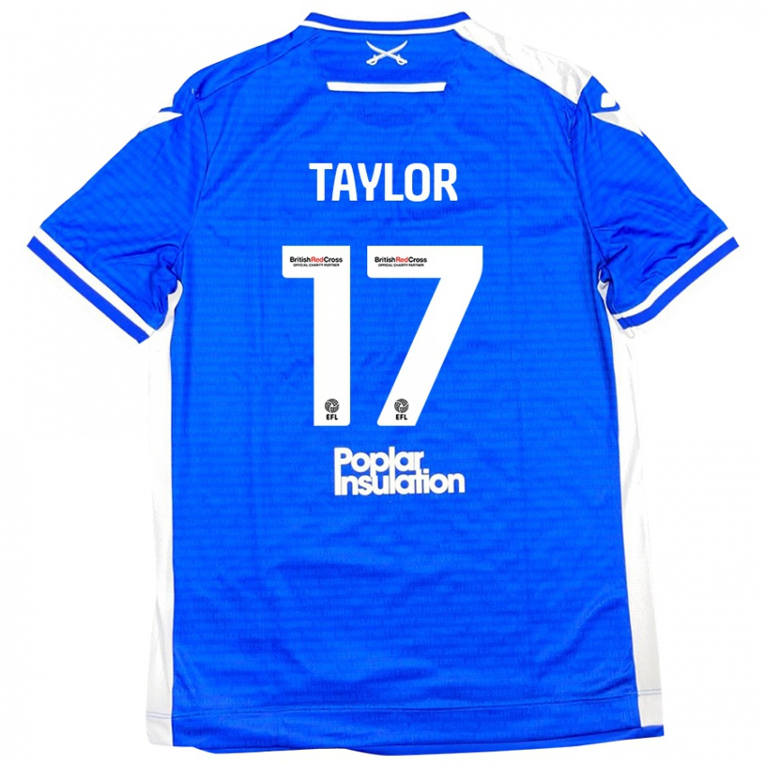 Niño Camiseta Connor Taylor #17 Azul Blanco 1ª Equipación 2024/25 La Camisa México