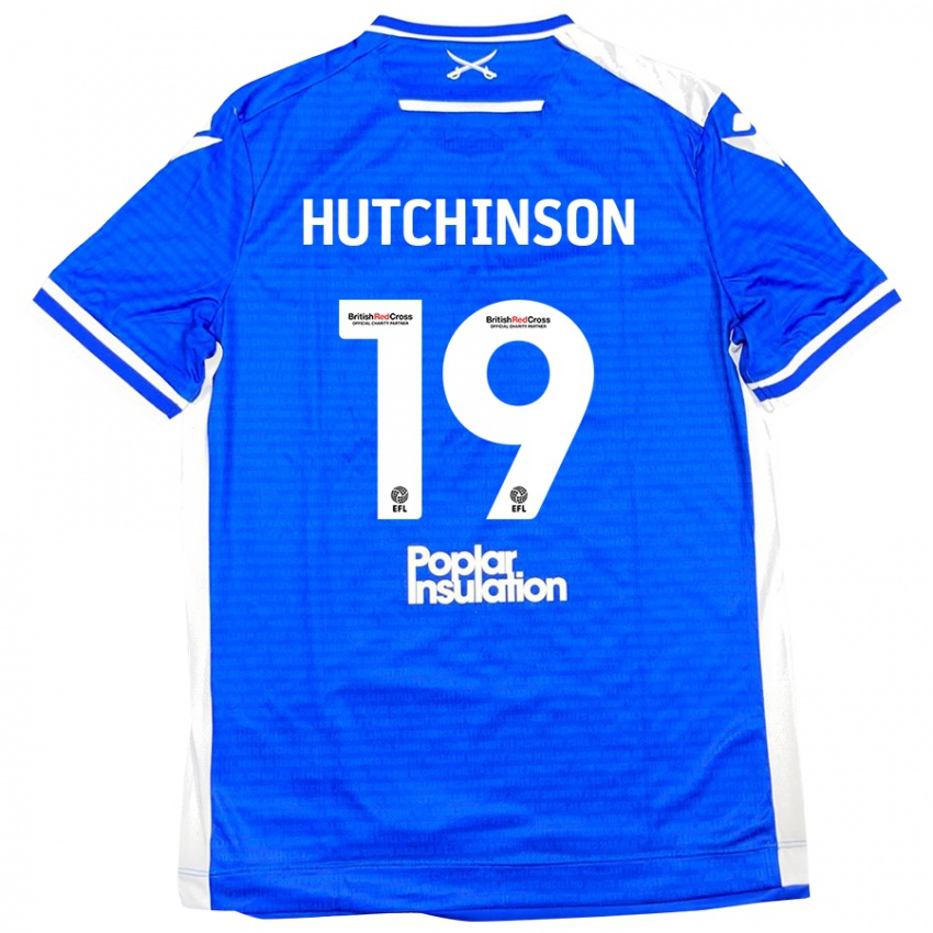 Niño Camiseta Isaac Hutchinson #19 Azul Blanco 1ª Equipación 2024/25 La Camisa México