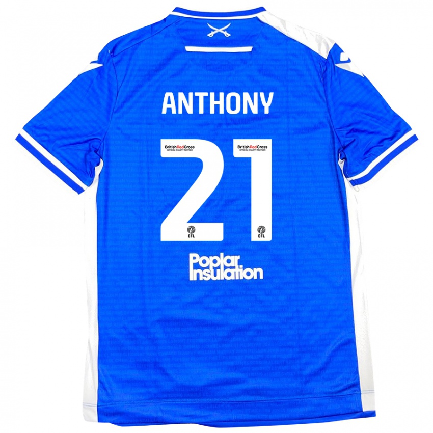 Niño Camiseta Micah Anthony #21 Azul Blanco 1ª Equipación 2024/25 La Camisa México