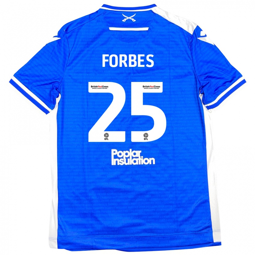 Niño Camiseta Michael Forbes #25 Azul Blanco 1ª Equipación 2024/25 La Camisa México