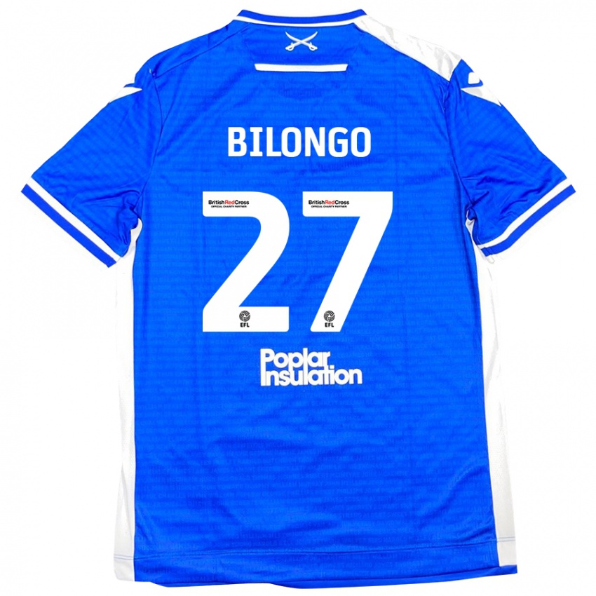 Niño Camiseta Bryant Bilongo #27 Azul Blanco 1ª Equipación 2024/25 La Camisa México