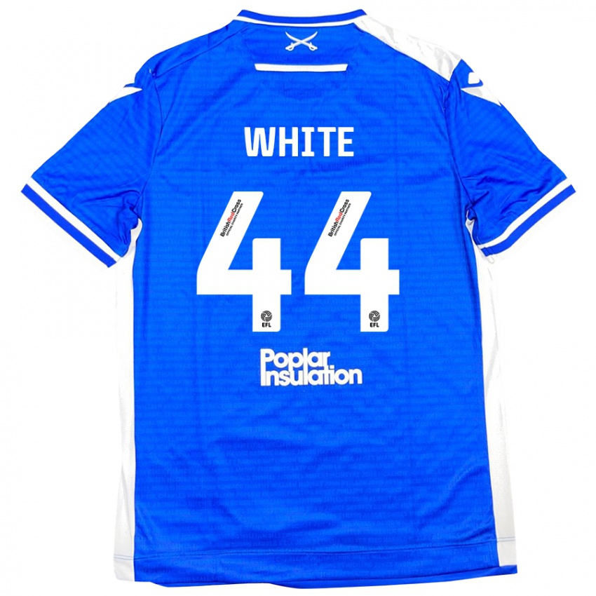 Niño Camiseta Charlie White #44 Azul Blanco 1ª Equipación 2024/25 La Camisa México