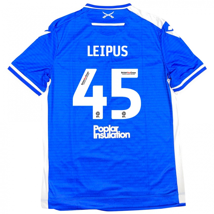 Niño Camiseta Brooklyn Leipus #45 Azul Blanco 1ª Equipación 2024/25 La Camisa México