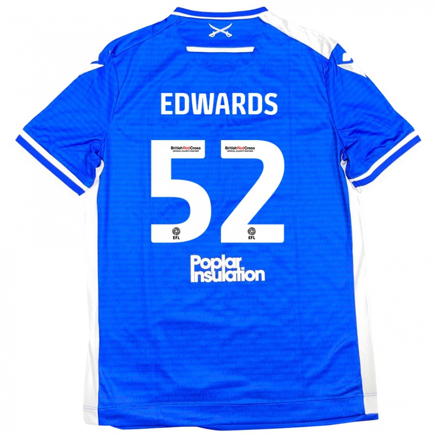 Niño Camiseta Max Edwards #52 Azul Blanco 1ª Equipación 2024/25 La Camisa México