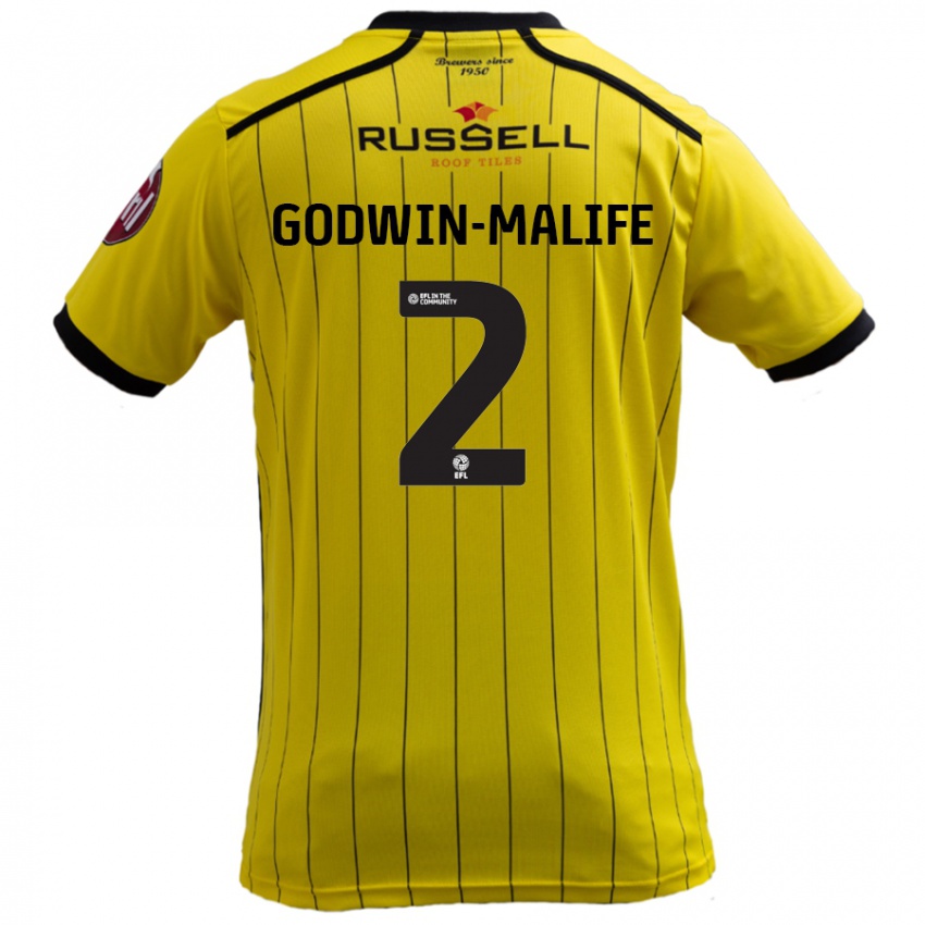 Niño Camiseta Udoka Godwin-Malife #2 Amarillo 1ª Equipación 2024/25 La Camisa México