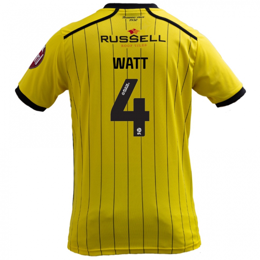 Niño Camiseta Elliot Watt #4 Amarillo 1ª Equipación 2024/25 La Camisa México