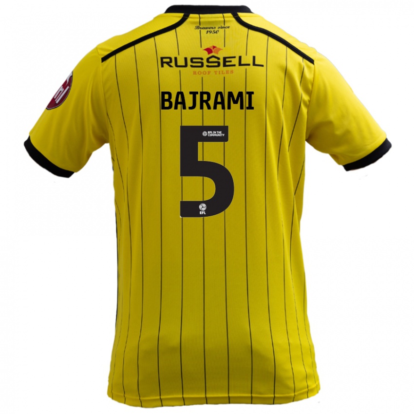 Niño Camiseta Geraldo Bajrami #5 Amarillo 1ª Equipación 2024/25 La Camisa México