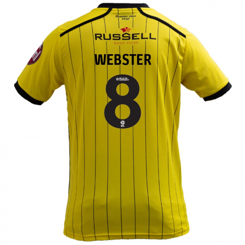 Niño Camiseta Charlie Webster #8 Amarillo 1ª Equipación 2024/25 La Camisa México