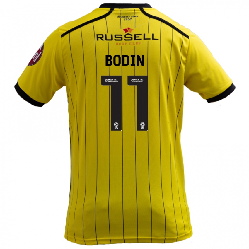 Niño Camiseta Billy Bodin #11 Amarillo 1ª Equipación 2024/25 La Camisa México