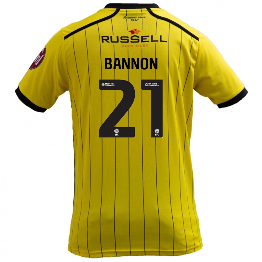 Niño Camiseta Alex Bannon #21 Amarillo 1ª Equipación 2024/25 La Camisa México