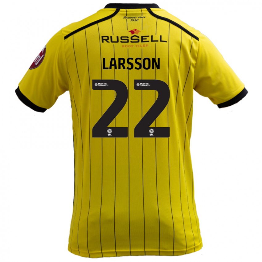 Niño Camiseta Julian Larsson #22 Amarillo 1ª Equipación 2024/25 La Camisa México