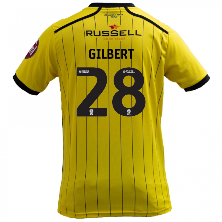 Niño Camiseta Cameron Gilbert #28 Amarillo 1ª Equipación 2024/25 La Camisa México