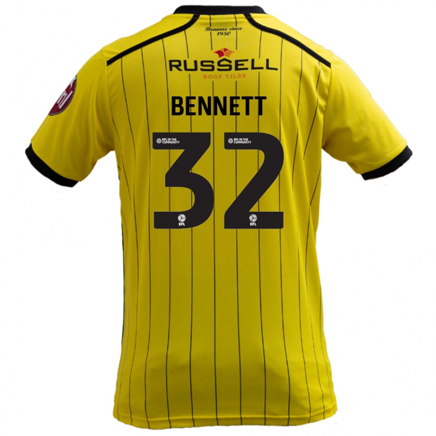 Niño Camiseta Mason Bennett #32 Amarillo 1ª Equipación 2024/25 La Camisa México