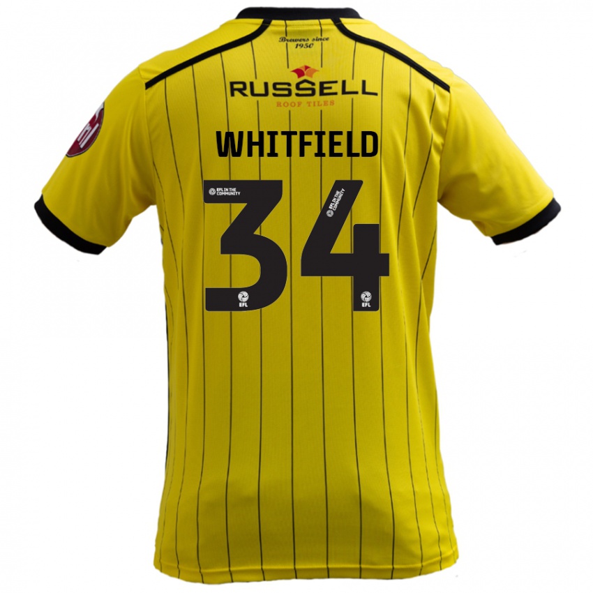 Niño Camiseta Ben Whitfield #34 Amarillo 1ª Equipación 2024/25 La Camisa México