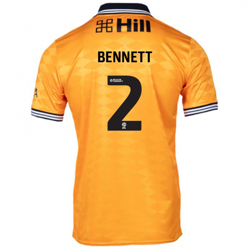 Niño Camiseta Liam Bennett #2 Naranja 1ª Equipación 2024/25 La Camisa México