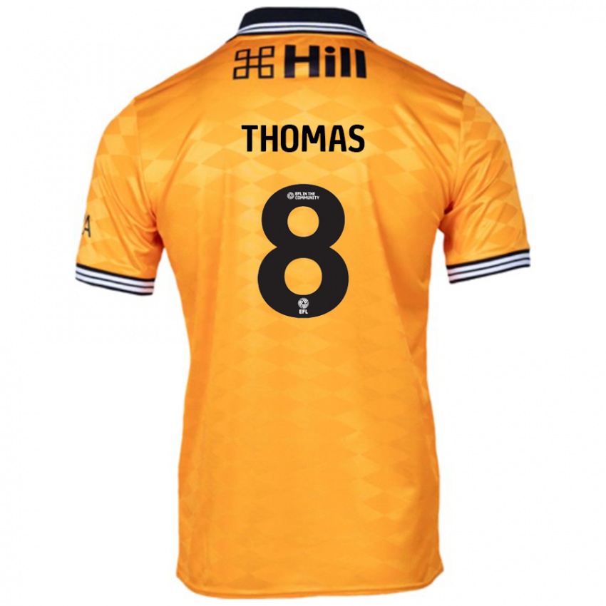 Niño Camiseta George Thomas #8 Naranja 1ª Equipación 2024/25 La Camisa México