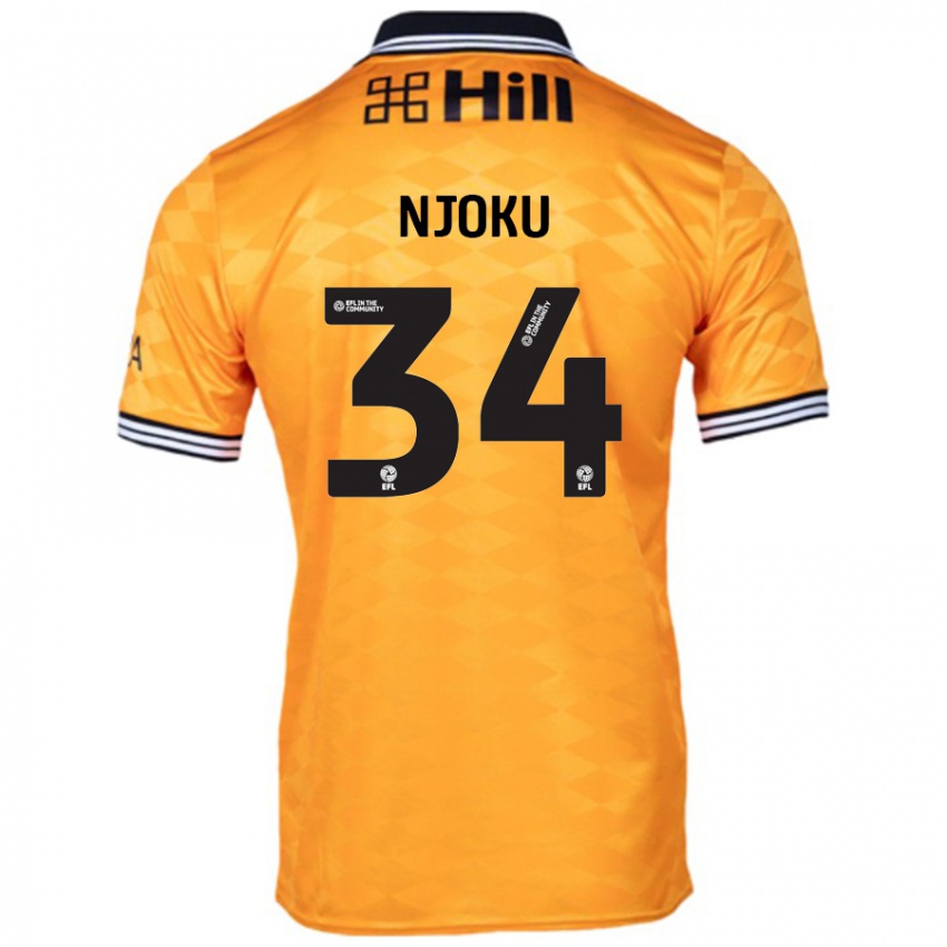 Niño Camiseta Brandon Njoku #34 Naranja 1ª Equipación 2024/25 La Camisa México