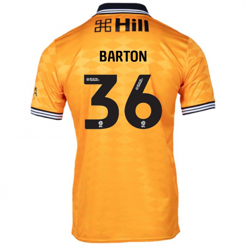 Niño Camiseta Dan Barton #36 Naranja 1ª Equipación 2024/25 La Camisa México