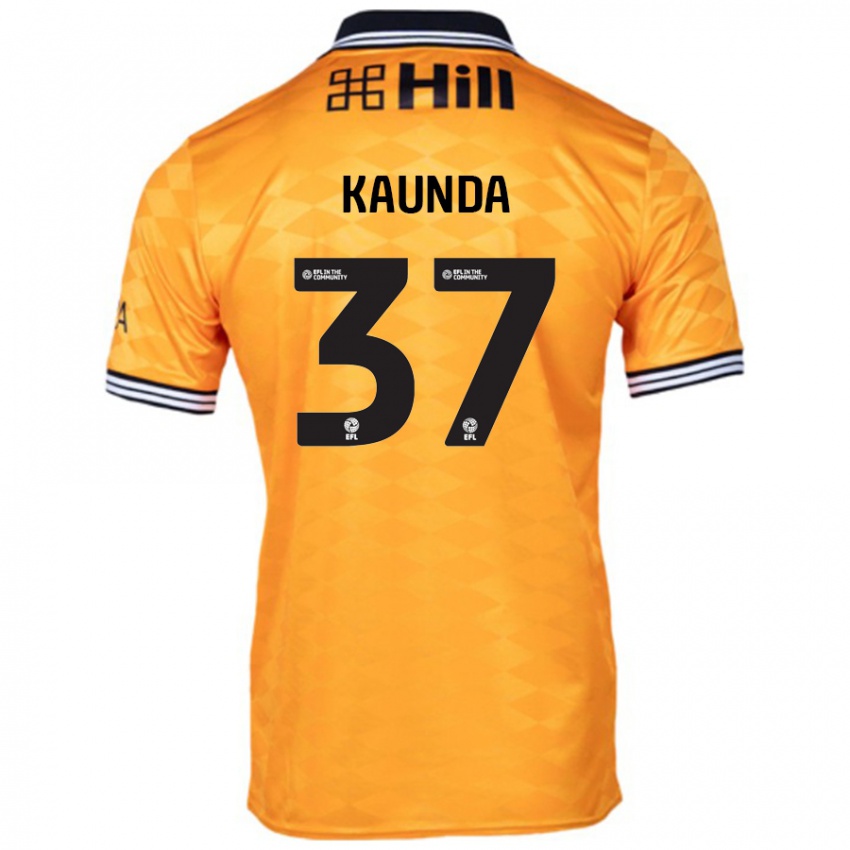 Niño Camiseta Amaru Kaunda #37 Naranja 1ª Equipación 2024/25 La Camisa México