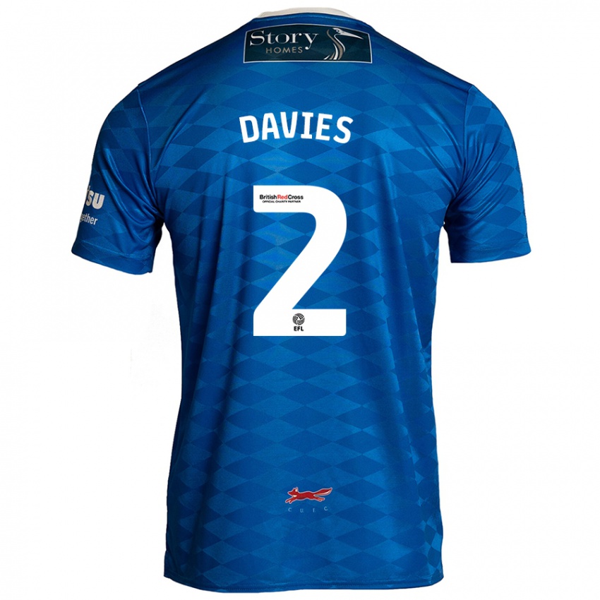 Niño Camiseta Archie Davies #2 Azul 1ª Equipación 2024/25 La Camisa México