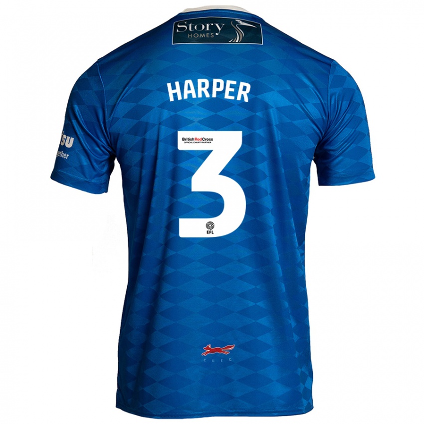 Niño Camiseta Cameron Harper #3 Azul 1ª Equipación 2024/25 La Camisa México