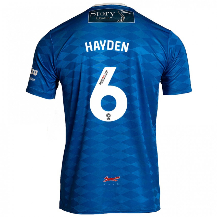 Niño Camiseta Aaron Hayden #6 Azul 1ª Equipación 2024/25 La Camisa México