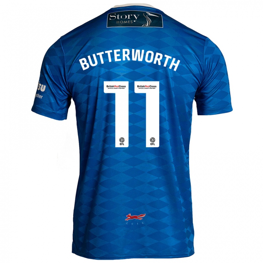 Niño Camiseta Daniel Butterworth #11 Azul 1ª Equipación 2024/25 La Camisa México