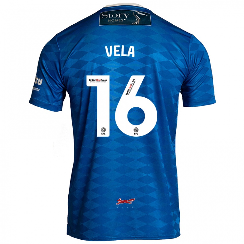 Niño Camiseta Josh Vela #16 Azul 1ª Equipación 2024/25 La Camisa México