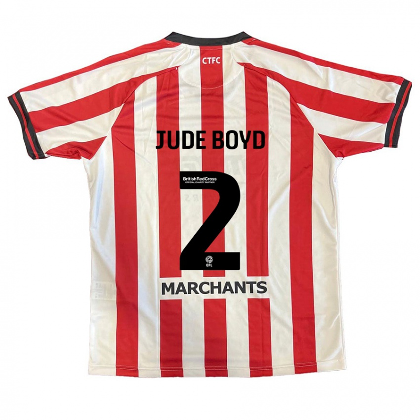 Niño Camiseta Arkell Jude-Boyd #2 Rojo Blanco 1ª Equipación 2024/25 La Camisa México