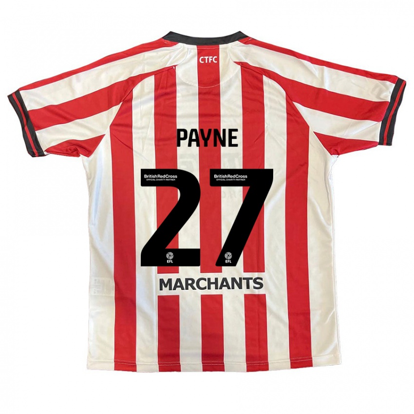 Niño Camiseta Lewis Payne #27 Rojo Blanco 1ª Equipación 2024/25 La Camisa México