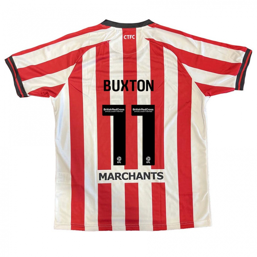 Niño Camiseta Charlotte Buxton #11 Rojo Blanco 1ª Equipación 2024/25 La Camisa México