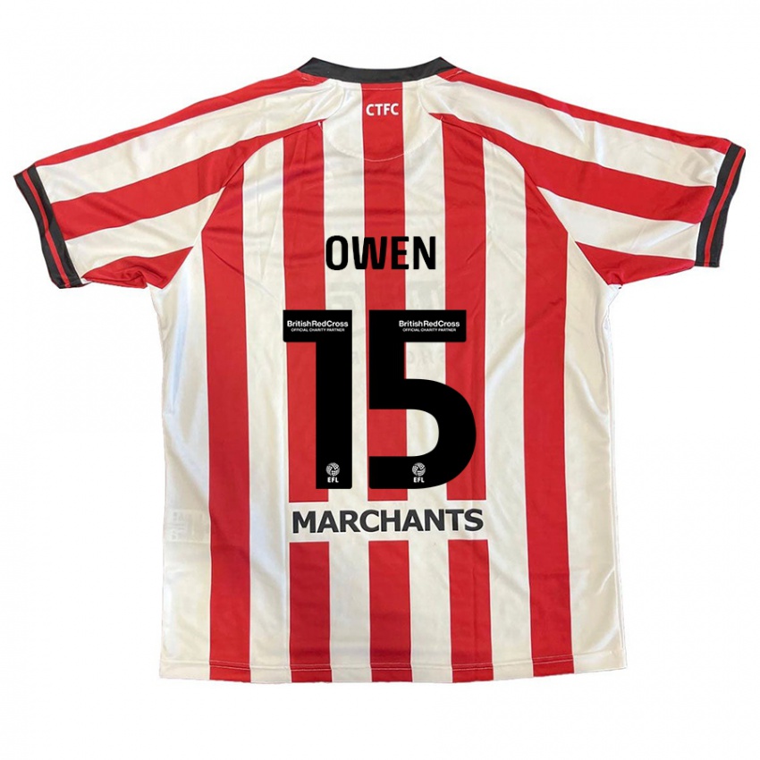 Niño Camiseta Emily Owen #15 Rojo Blanco 1ª Equipación 2024/25 La Camisa México