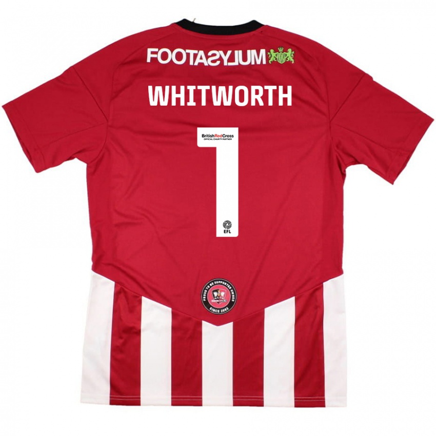 Niño Camiseta Joe Whitworth #1 Rojo Blanco 1ª Equipación 2024/25 La Camisa México