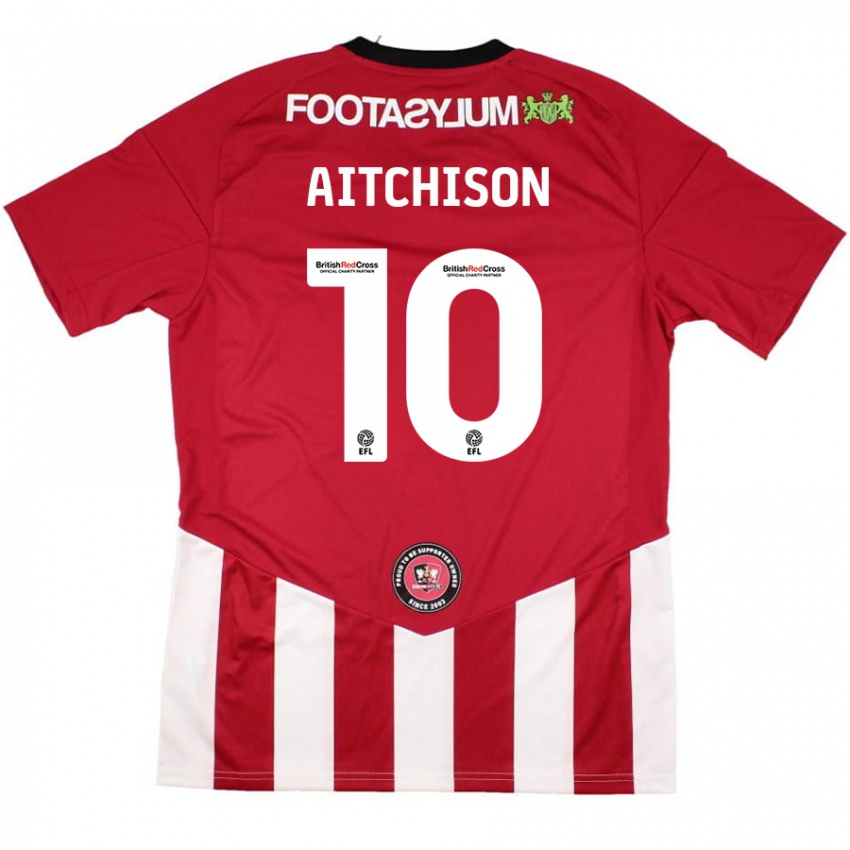 Niño Camiseta Jack Aitchison #10 Rojo Blanco 1ª Equipación 2024/25 La Camisa México