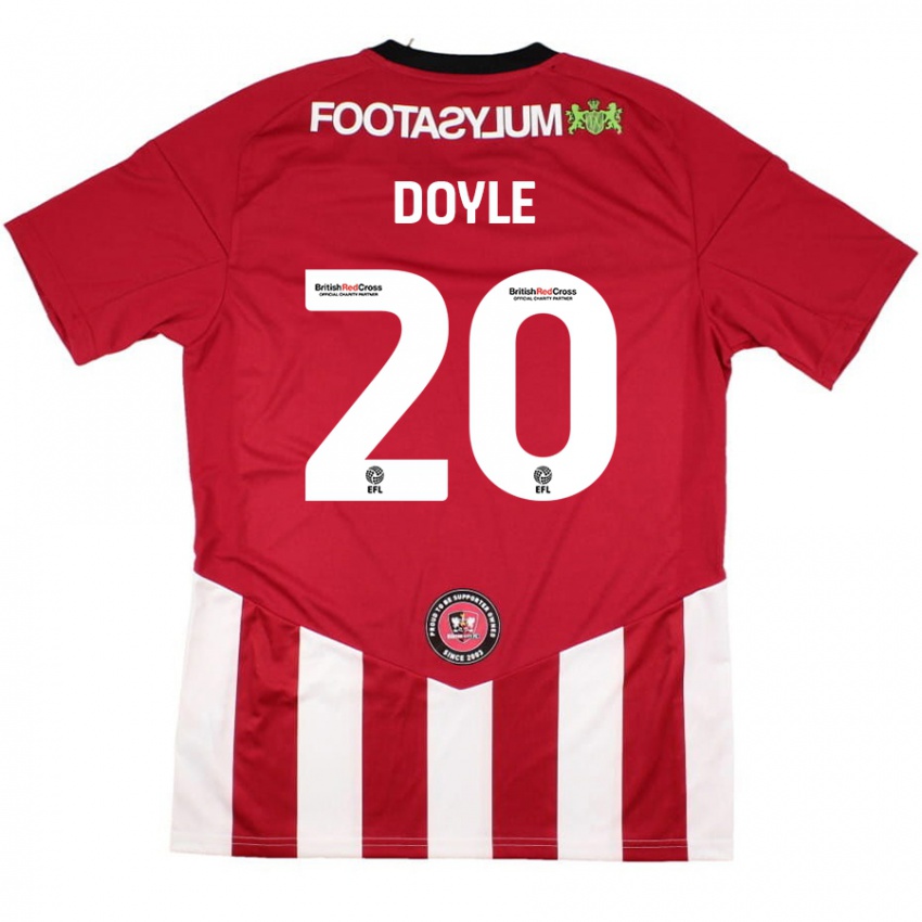 Niño Camiseta Kamari Doyle #20 Rojo Blanco 1ª Equipación 2024/25 La Camisa México