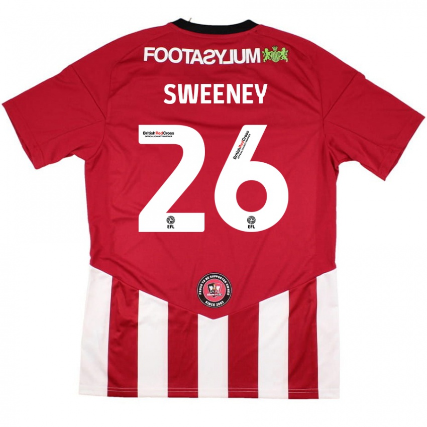 Niño Camiseta Pierce Sweeney #26 Rojo Blanco 1ª Equipación 2024/25 La Camisa México