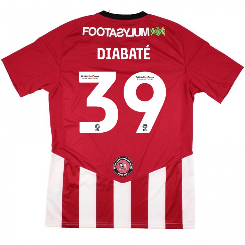 Niño Camiseta Cheick Diabaté #39 Rojo Blanco 1ª Equipación 2024/25 La Camisa México